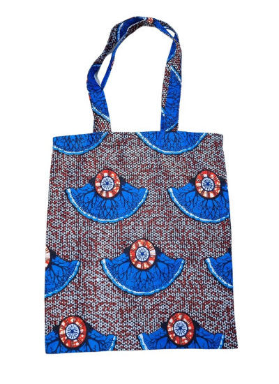 Blaue Tasche in ghanaischen Design